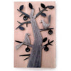 Metallic Evolution Handcut Folk Bird Steel Panel on Wood Artisan Crafted Wall Sculptural Art