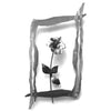Metallic Evolution Hibiscus Steel Wall Frame Artisan Crafted Sculptural Wall Art