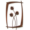 Metallic Evolution Outdoor Field Dasies Wall Flower Steel Sculpture WFO-02, Artistic Artisan Metal Wall Art