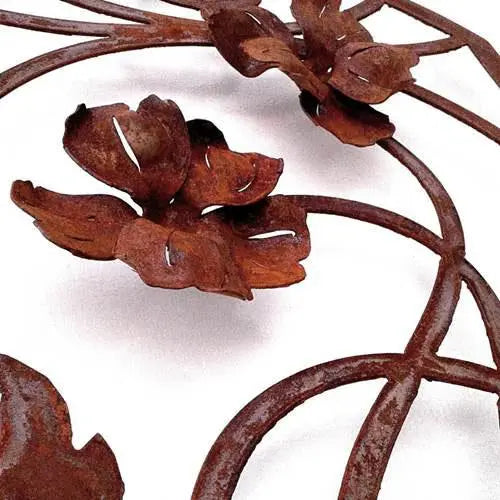 Metallic Evolution Outdoor Indoor Arch Poppy Panel Detail Artisan Crafted Sculptural Wall Art