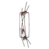 Metallic Evolution Outdoor Steel Bamboo Wall Sculpture WSB-02, Artistic Artisan Metal Wall Art
