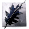Metallic Evolution Red Oak Leaf Steel Tile Artisan Crafted Sculptural Wall Art