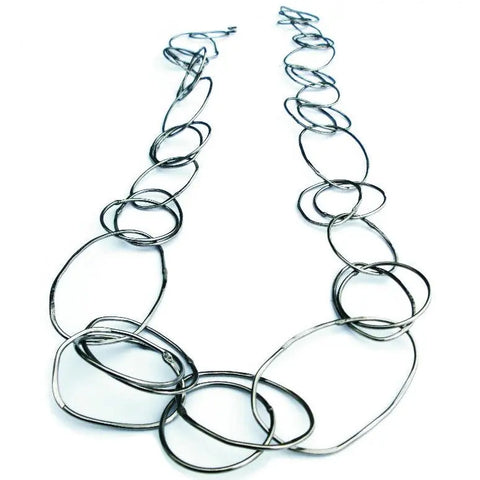 Metallic Evolution Rings Neck Chain JRRRP01 Artistic Artisan Jewelry