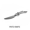 Metallic Evolution Stainless Steel Kitchen and Serving Utensils Set Appetizer Fork Canape Fork Cocktail Fork Olive Spoon Pate Knife and Chutney Spoon Artisan Crafted Servingware