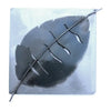 Metallic Evolution Steel Aspen Leaf Tile TLAL-66, Artistic Artisan Sculptural Metal Wall Art
