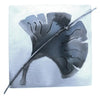 Metallic Evolution Steel Gingko Leaf Tile TLGL-66, Artistic Artisan Sculptural Metal Wall Art