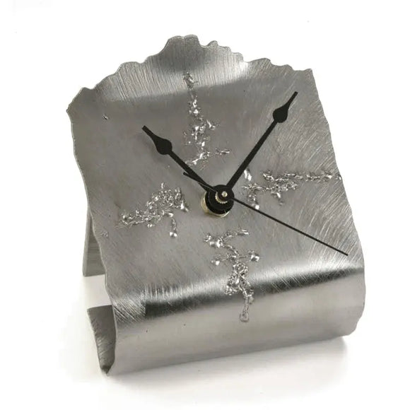 Metallic Evolution Steel Scroll Table, Desk & Shelf  Clock CLS-47, Artistic Artisan Designer Clocks