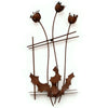 Metallic Evolution Thistle Natural Rust Fence Art Artisan Crafted Sculptural Wall Art