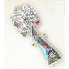 Mezuzahs, Seeka Tree of Life Mezuzah 1450954 Hand Painted Stainless Steel Austrian Crystal Beads Artistic Artisan Judaica