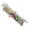 Mezuzahs, Seeka Tree Of Life Mezuzah 1450384, Hand Painted, Stainless Steel, Austrian Crystal, Beads, Artistic Artisan Judaica