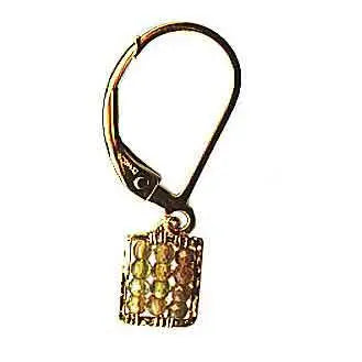 Michelle Pressler Jewelry Box Earrings 4241 B with Multicolored Tourmaline Artistic Artisan Designer Jewelry