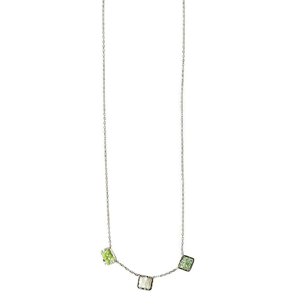 Michelle Pressler Jewelry Box Necklace 4242 B with Green Kyanite Medley Artistic Artisan Designer Jewelry