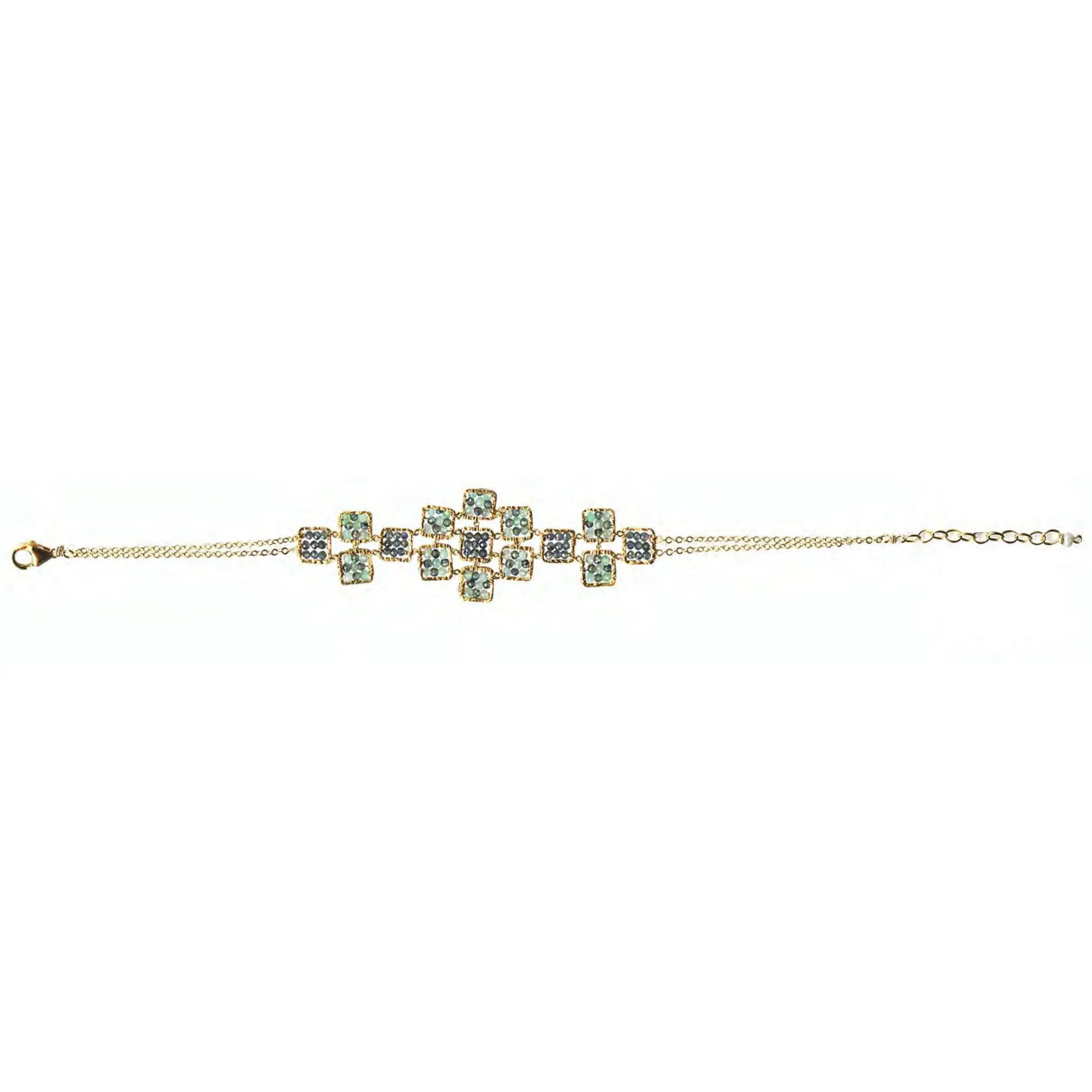 Michelle Pressler Jewelry Bracelet 4444LG with Australian Sapphire and Opal Artistic Artisan Crafted Jewelry
