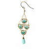 Michelle Pressler Capri Earrings 4629 B with Larimar Turquoise and Apatite Artistic Artisan Designer Jewelry
