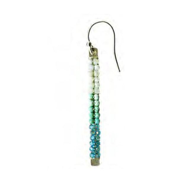 Michelle Pressler Capri Earrings 4985 with Larimar Turquoise and Apatite Artistic Artisan Designer Jewelry