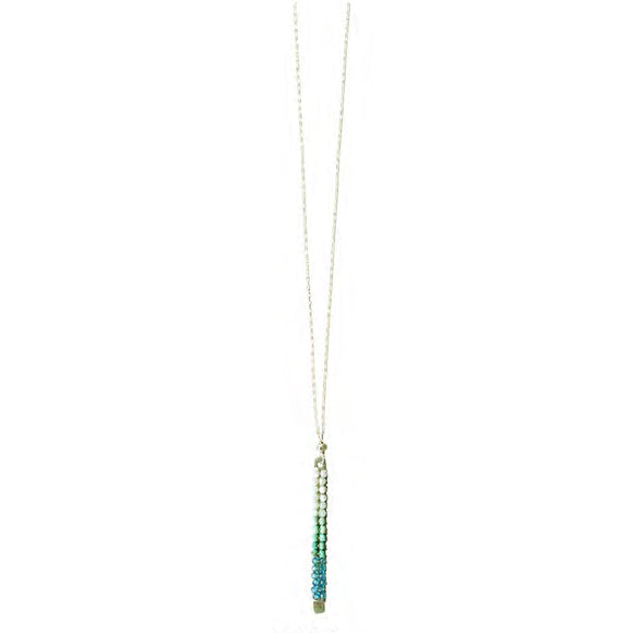 Michelle Pressler Capri Necklace 4981 with Larimar Turquoise and Apatite Artistic Artisan Designer Jewelry