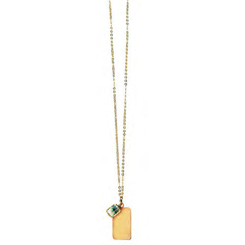 Michelle Pressler Capri Necklace 5031 with Larimar Turquoise and Apatite Artistic Artisan Designer Jewelry