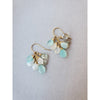 Cloud Cluster Earrings 2692 with White Labradorite Larimar Aqua Chalcedony and Green Kyanite by Michelle Pressler Jewelry