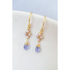 Michelle Pressler Clover Earrings 4715 with Lavender Moonstones and Tanzanite Drops Artistic Artisan Designer Jewelry