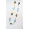 Necklace 4872 with Australian Sapphire and Chalcedony by Michelle Pressler Jewelry