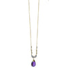 Michelle Pressler Jewelry Crescent Necklace 4202 A with Tanzanite and Amethyst Artistic Artisan Designer Jewelry