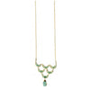 Michelle Pressler Cresent Necklace 4205 A with Grandidierite and Blue Mystic Silverite Artistic Artisan Designer Jewelry