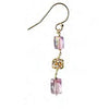 Michelle Pressler Jewelry Earrings 4680 with Pink Topaz and Zircon Artistic Artisan Crafted Jewelry