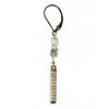 Michelle Pressler Jewelry Earrings 5143 with Sapphire and White Zircon Artistic Artisan Crafted Jewelry