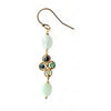 Michelle Pressler Earrings 5283 with Chrysophase and Grandidierite Artistic Artisan Designer Jewelry