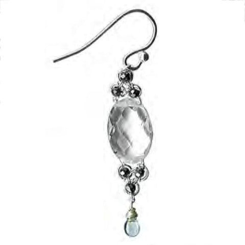 Michelle Pressler Jewelry Crystal Quartz Pyrite Earrings 4804 Artistic Artisan Designer Jewelry