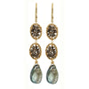 Michelle Pressler Jewelry Earrings Hematite and Labradorite 3025, Artistic Artisan Designer Jewelry