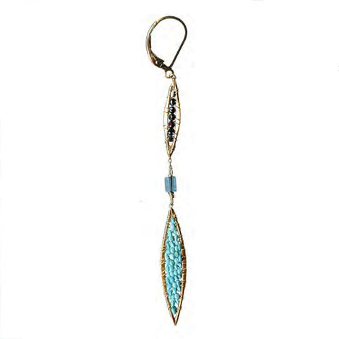 Michelle Pressler Jewelry Spinel Tourmaline Turquoise Earrings 4840 Artistic Artisan Designer Jewelry