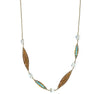 Michelle Pressler Jewelry Feathers Necklace 4839 with Multicolored Tourmaline Turquoise and Moonstone Artistic Artisan Designer Jewelry