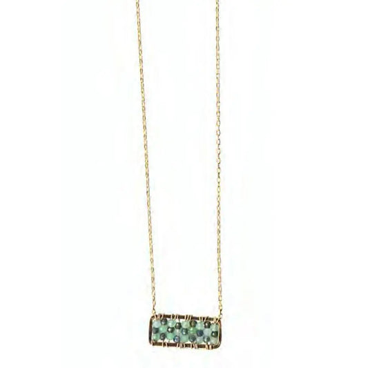 Michelle Pressler Jewelry Necklace 4233A B with Australian Sapphire and Opal Artistic Artisan Crafted Jewelry