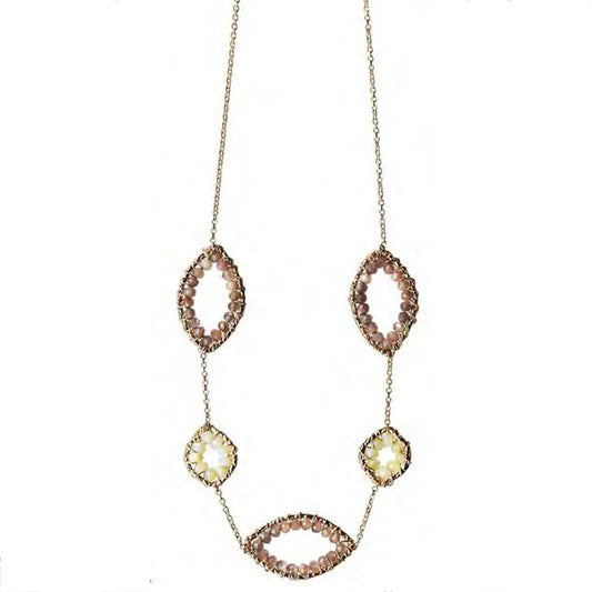 Michelle Pressler Jewelry Ethiopian Opal Chocolate Moonstone Necklace 4728A Artistic Artisan Designer Jewelry