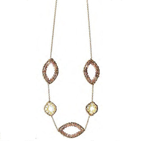 Michelle Pressler Jewelry Ethiopian Opal Chocolate Moonstone Necklace 4728A Artistic Artisan Designer Jewelry