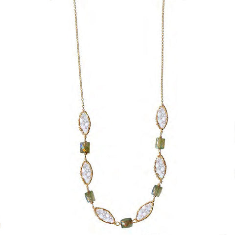 Michelle Pressler Jewelry Lilac Labradorite Necklace 4759 Artistic Artisan Designer Jewelry