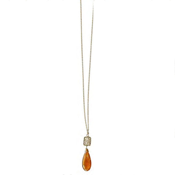 Michelle Pressler Jewelry Orange Kyanite Necklace 4240 Artistic Artisan Designer Jewelry