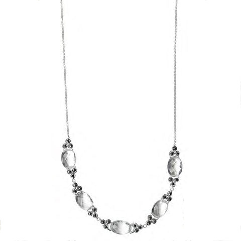 Michelle Pressler Jewelry Pyrite Crystal Quartz Necklace 4804 Artistic Artisan Designer Jewelry