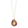 Michelle Pressler Jewelry Necklace Whiskey Quartz and Ruby 2357, Artistic Artisan Designer Jewelry