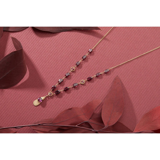 Oval Necklace 5041 with Garnets, Rubies, and Multi Colored Spinel by Michelle Pressler Jewelry Michelle Pressler Jewelry