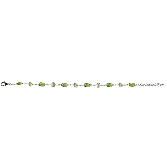 Michelle Pressler Jewelry Peridot Bracelet 4674 A with Lemon Chalcedony Artistic Artisan Designer Jewelry