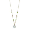 Michelle Pressler Jewelry Peridot Necklace 4703 with Australian Opal and Moonstone Artistic Artisan Designer Jewelry
