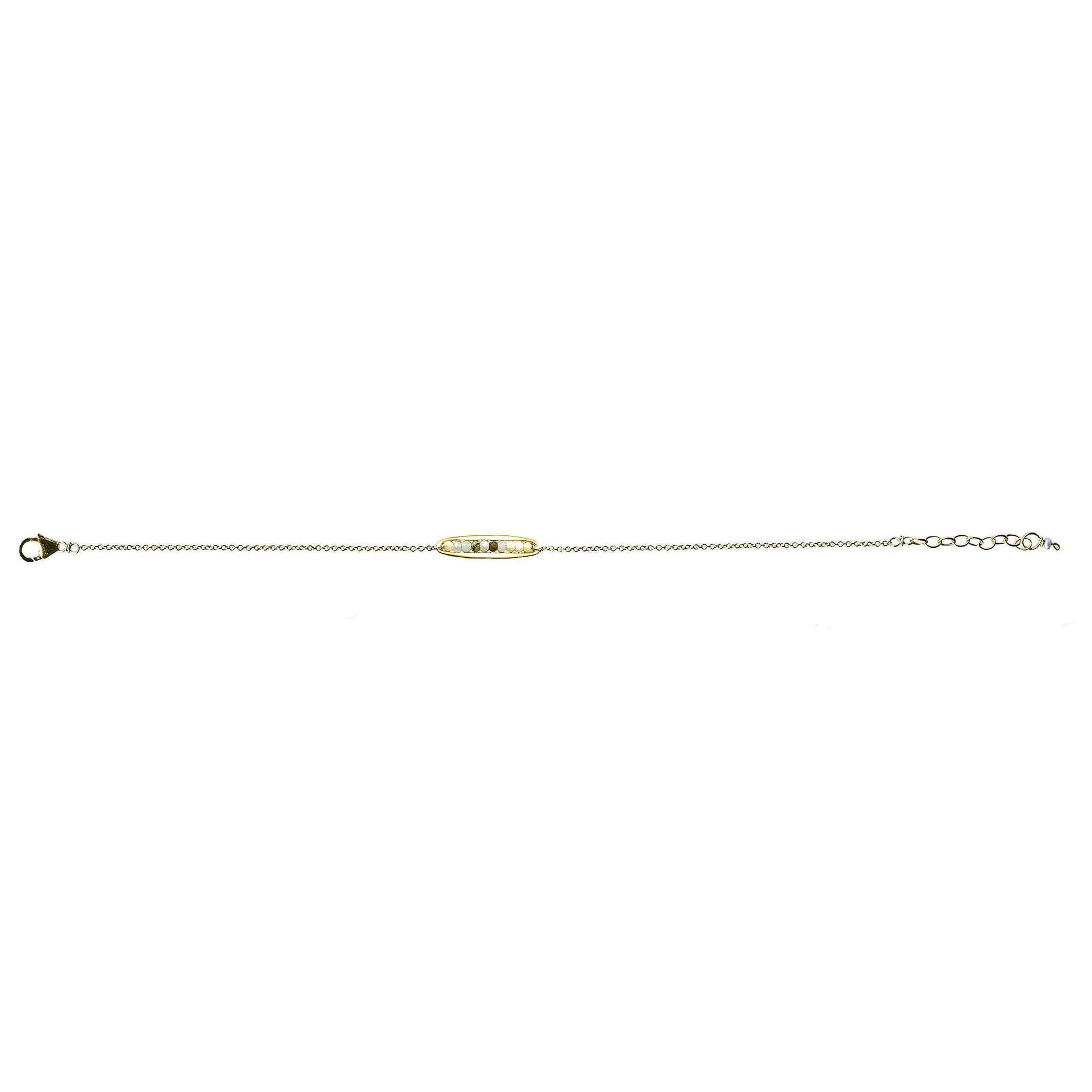 Michelle Pressler Jewelry Pods Bracelet 4947 with Yellow Opal Artistic Artisan Designer Jewelry