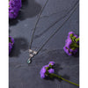 Michelle Pressler Scallop Necklace 4613 with Seed Pearls, Zircons and Labradorite Drop Artistic Artisan Designer Jewelry