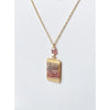 Michelle Pressler Tab Necklace 4988 with Multi Spinel Ombre and Pink Tourmaline Artistic Artisan Designer Jewelry