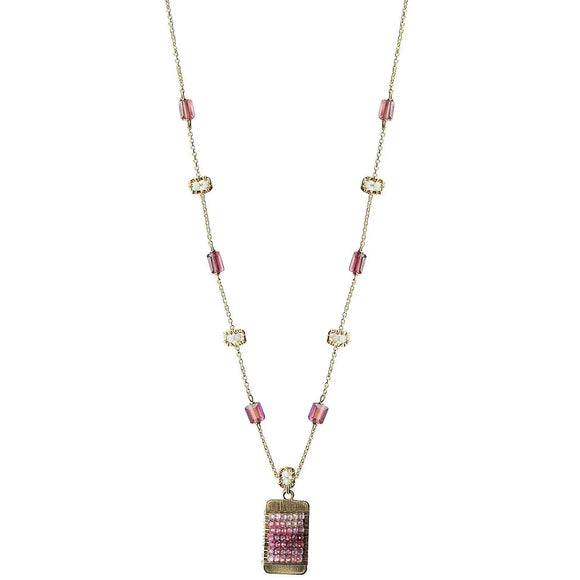 Michelle Pressler Jewelry Tabs Necklace 5020 with Pink Tourmaline Australian Opal and Spinel Artistic Artisan Designer Jewelry