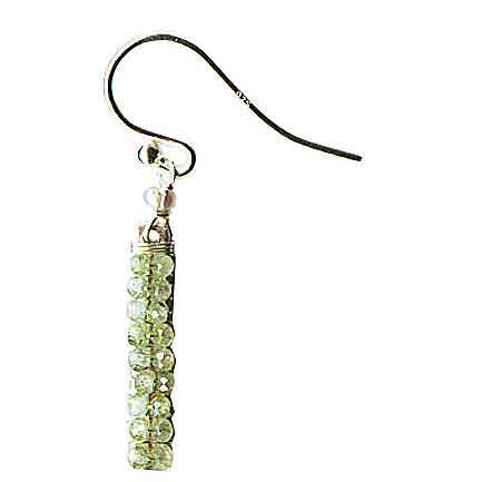 Michelle Pressler Jewelry Wrapped Bars Earrings 4934 with Green Kyanite Artistic Artisan Designer Jewelry