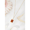 Michelle Pressler Wrapped Tag Necklace 4987 with Hessonite Beads and a Freshwater Pearl Artistic Artisan Designer Jewelry