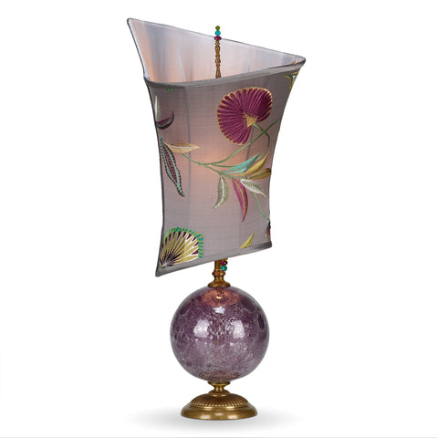Michelle Table lamp 208ap161 by Kinzig Design Colors Gray Purple Teal Green Artistic Artisan Designer Table Lamps